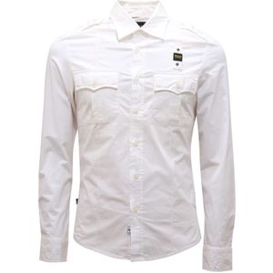 Blauer, Heren, Overhemden, Wit, Maat: S