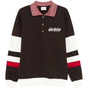 Drole de Monsieur, Heren, Tops, Bruin, Maat: M