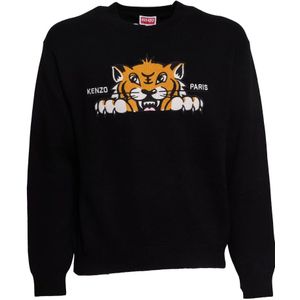 Kenzo, Heren, Truien, Zwart, Maat: 2XL Katoen,