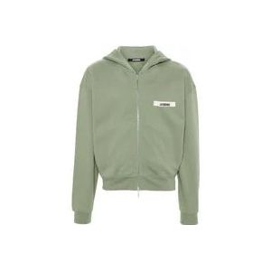 Jacquemus Groene Logo Hoodie , Green , Heren , Maat: S