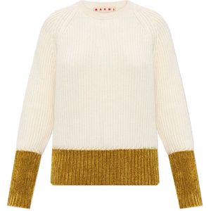 Marni, Dames, Truien, Beige, Maat: 2XS Wol,