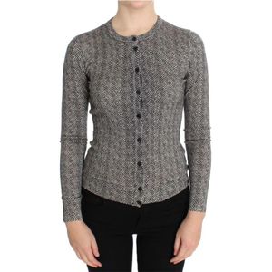 Dolce & Gabbana, Dames, Truien, Grijs, Maat: 3XS Wol,