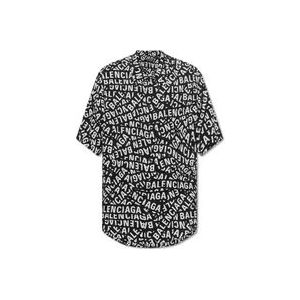 Balenciaga Shirt met logo , Black , Heren , Maat: XL