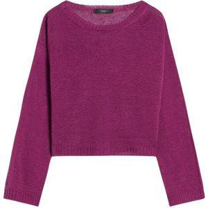 Weekend Max Mara, Dames, Truien, Paars, Maat: XS Linnen,