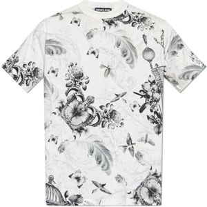 Versace Jeans Couture, Heren, Tops, Wit, Maat: L Katoen,