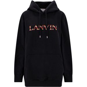 Lanvin, Dames, Sweatshirts & Hoodies, Zwart, Maat: XS Katoen,