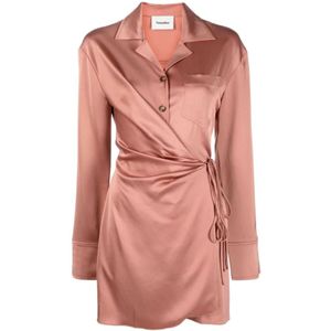 Nanushka, Dames, Jurken, Bruin, Maat: S