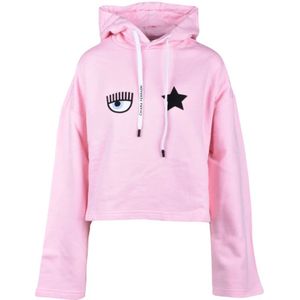 Chiara Ferragni Collection, Dames, Sweatshirts & Hoodies, Roze, Maat: S Katoen,
