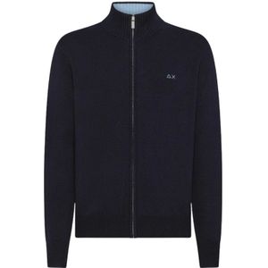 Sun68, Heren, Truien, Blauw, Maat: L Wol,