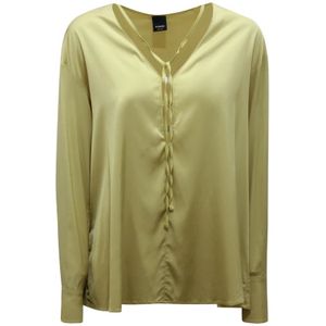Pinko, Dames, Blouses & Shirts, Groen, Maat: 2XS