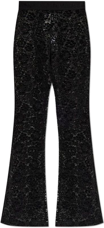 Versace Jeans Couture - Lace Flared Broeken - Zwart - Dames