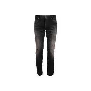 Balmain Stijlvolle Slim-fit Katoenen Denim Jeans , Gray , Heren , Maat: W30