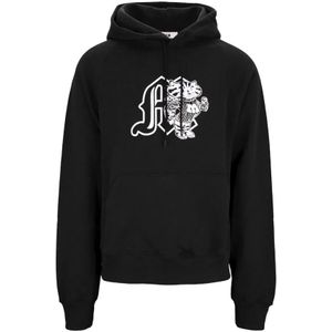 Msgm, Heren, Sweatshirts & Hoodies, Zwart, Maat: XL Katoen,