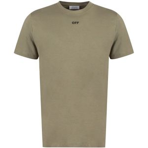 Off White, Heren, Tops, Groen, Maat: L Katoen,