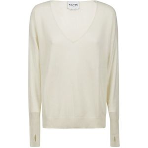 Kujten, Dames, Truien, Wit, Maat: L Kasjmier,