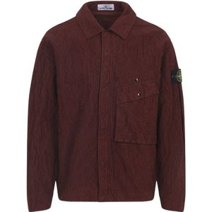 Stone Island, Heren, Jassen, Bruin, Maat: L Corduroy,