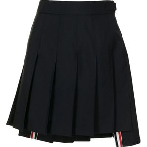 Thom Browne, Dames, Rokken, Blauw, Maat: XS Wol,