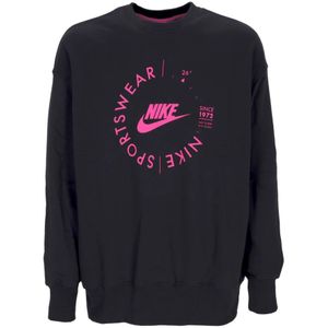 Nike, Dames, Sweatshirts & Hoodies, Grijs, Maat: S Fleece,