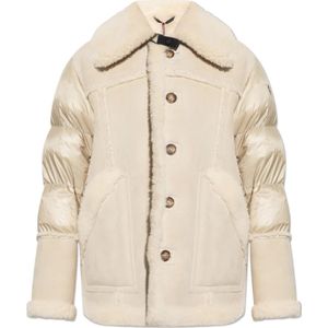 Moncler, Heren, Sport, Beige, Maat: L Leer,