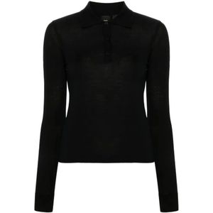 Pinko, Dames, Truien, Zwart, Maat: L Katoen,