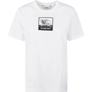 Burberry, Dames, Tops, Wit, Maat: L Katoen,