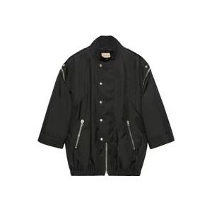 Gucci Logo-print omkeerbare jas , Black , Heren , Maat: L
