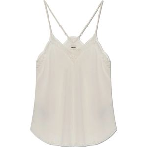 Zadig & Voltaire, Dames, Tops, Beige, Maat: S Zijde,