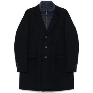 Herno, Heren, Mantels, Blauw, Maat: M Wol,