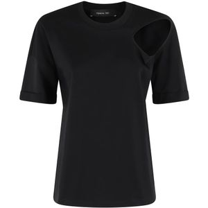 Federica Tosi, Dames, Tops, Zwart, Maat: XS Jersey,