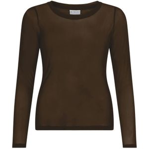 IN Front, Dames, Tops, Bruin, Maat: S Spandex,