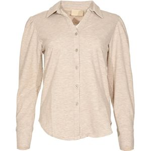 Maicazz, Dames, Blouses & Shirts, Beige, Maat: S