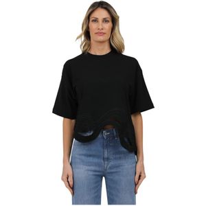 Alpha Studio, Dames, Tops, Zwart, Maat: M