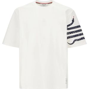 Thom Browne, Heren, Tops, Wit, Maat: M Katoen,