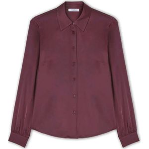 Motivi, Dames, Blouses & Shirts, Rood, Maat: 2XS Satijn,