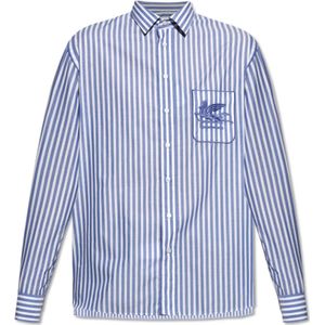 Etro, Heren, Overhemden, Blauw, Maat: S