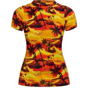 Balenciaga T-shirt met print , Orange , Dames , Maat: L