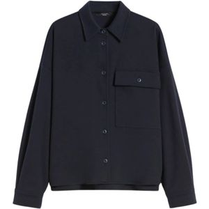 Max Mara, Dames, Blouses & Shirts, Blauw, Maat: XS Katoen,