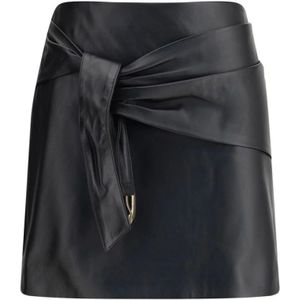 Versace, Dames, Rokken, Zwart, Maat: L Leer,