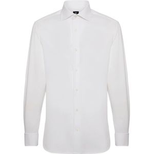 Boggi Milano, Heren, Overhemden, Wit, Maat: XS Katoen,
