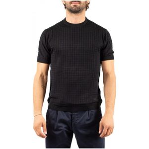 Emporio Armani, Heren, Tops, Zwart, Maat: XL Wol,