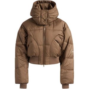 adidas - Cropped Padded Winter Jacket - Bruin - Winterjassen