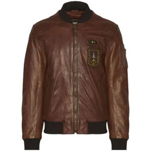 Aeronautica Militare, Heren, Jassen, Bruin, Maat: 2XL Katoen,