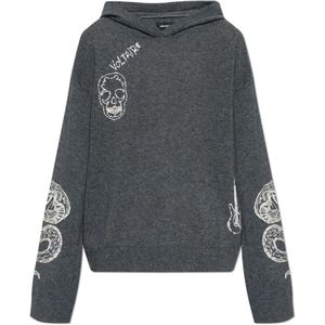 Zadig & Voltaire, Heren, Truien, Grijs, Maat: L Wol,