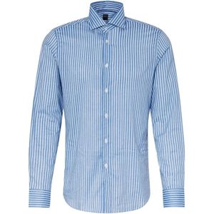 Fedeli, Heren, Overhemden, Blauw, Maat: 2XL Katoen,