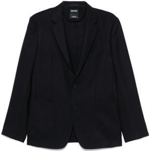 Zegna, Heren, Jassen, Zwart, Maat: XL