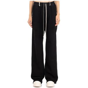 Rick Owens, Dames, Broeken, Zwart, Maat: XS Fleece,