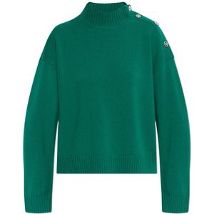 Versace, Dames, Truien, Groen, Maat: 2XS Wol,