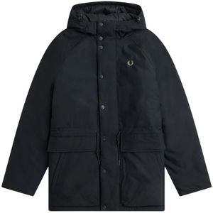 Fred Perry, Heren, Jassen, Zwart, Maat: S Nylon,