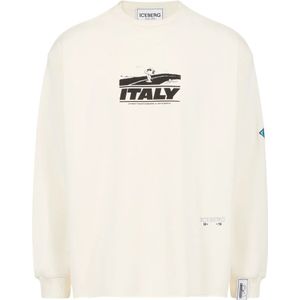 Iceberg, Heren, Sweatshirts & Hoodies, Wit, Maat: S Katoen,