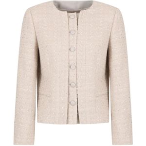 Emporio Armani, Dames, Jassen, Beige, Maat: L